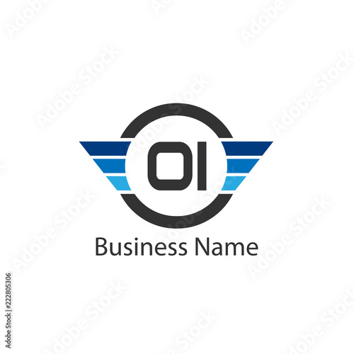 Initial Letter OI Logo Template Design