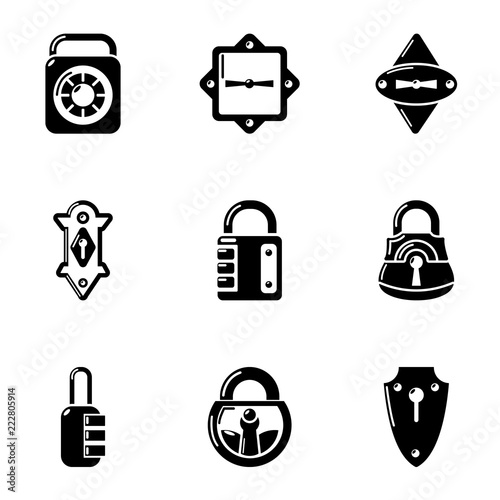 Stopper icons set. Simple set of 9 stopper vector icons for web isolated on white background