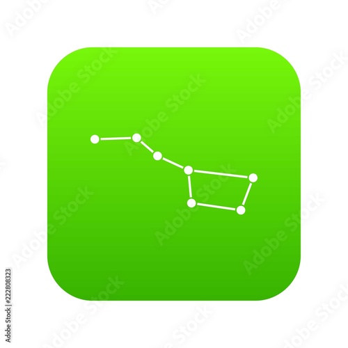 The Great Bear constellation icon digital green for any design isolated on white vector illustration