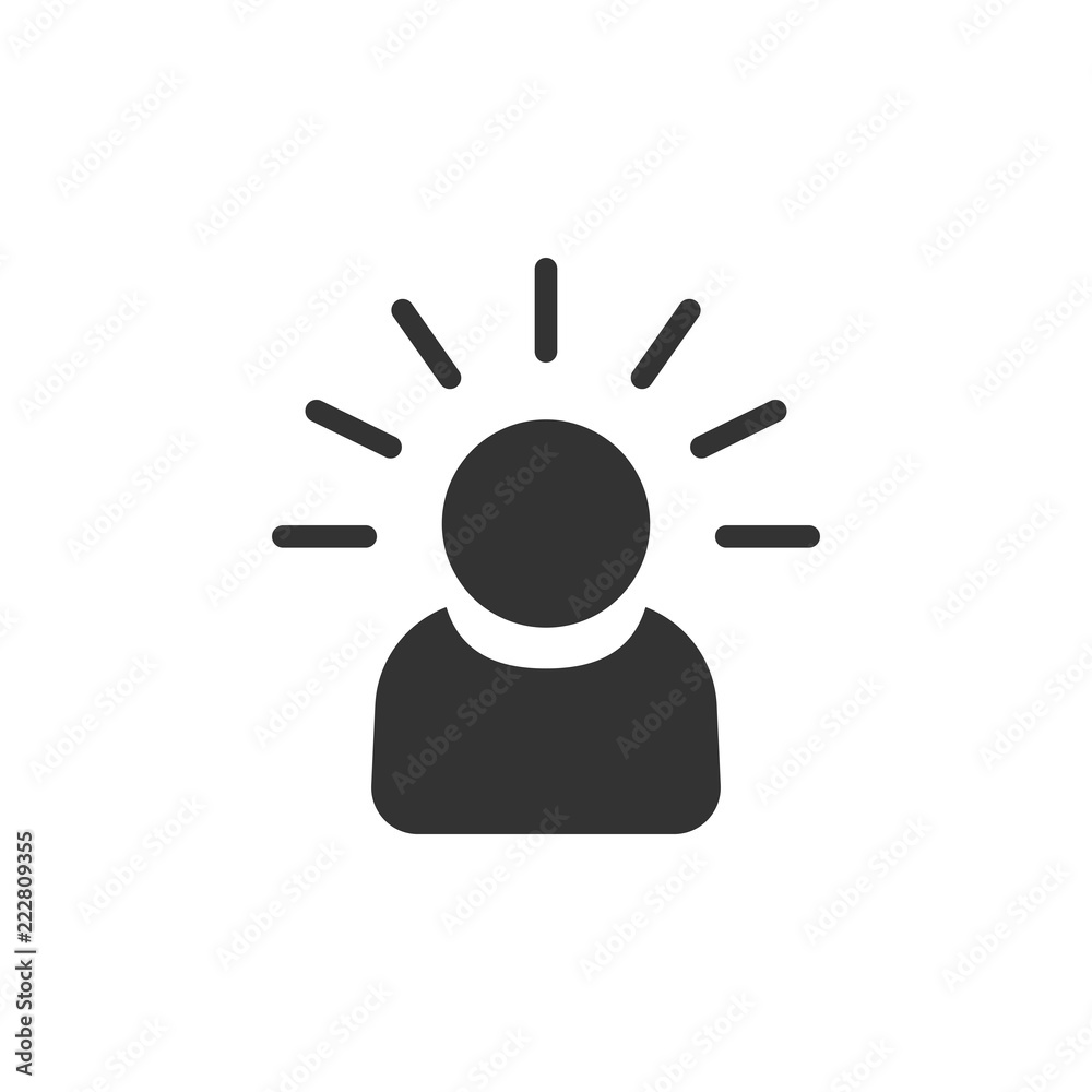 Mind people icon in flat style. Human frustration vector illustration on white isolated background. Mind thinking business concept. Mind people icon in flat style. Human frustration vector illustration on white isolated background. Mind thinking business concept.
