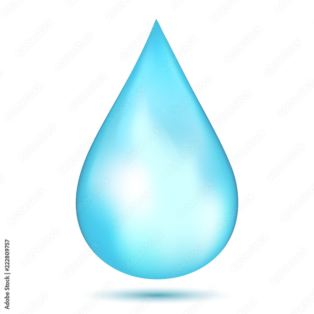 Water drop isolated on white background as nature or healthy food concept. vector illustration. Water drop isolated on white background as nature or healthy food concept. vector illustration.