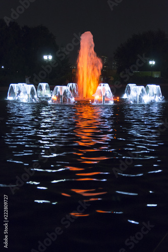 fountain at night photo