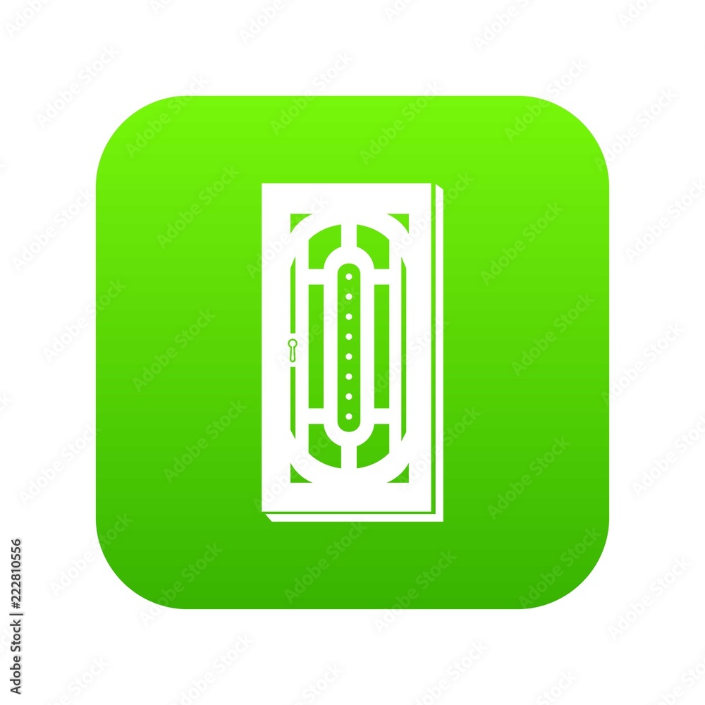 Doorway icon green vector isolated on white background Doorway icon green vector isolated on white background