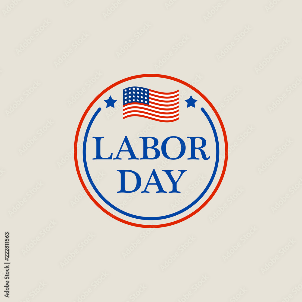 May labor day logo. Flat illustration of may labor day vector logo for web design May labor day logo. Flat illustration of may labor day vector logo for web design