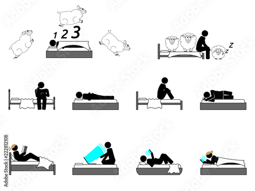 Insomnia or sleeping disorder struggle