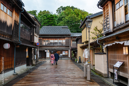 Good Old Japanese Town at Higashichayagai, Kanazawa, Ishikawa, Japan 石川金沢 ひがし茶屋街