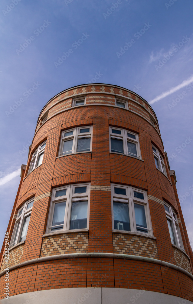 front view of Round building appartment with clear sky Oosterhout, The Netherlands front view of Round building appartment with clear sky Oosterhout, The Netherlands