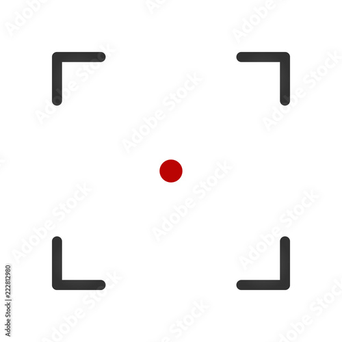 focusing vector icon with r...