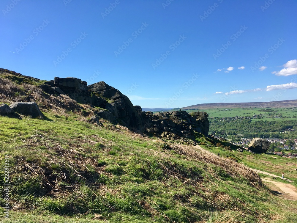 Cow and calf rocks at Ilkley, Yorkshire, United Kingdom
