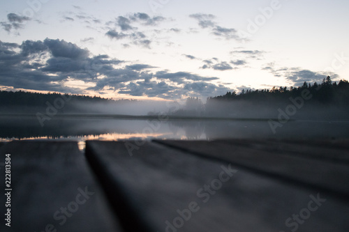 sunset over lake