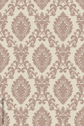 Vector Classic Damask Seamless Pattern 