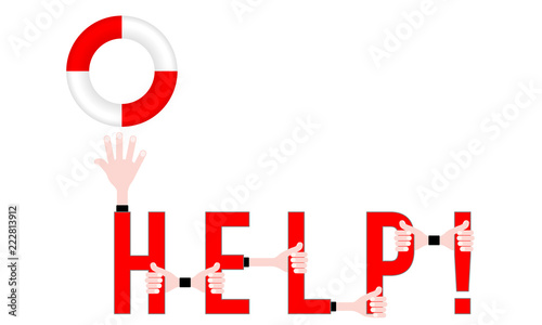 Vector illustration of a concept for printed materials, website, promotional material with the purpose of helping the people