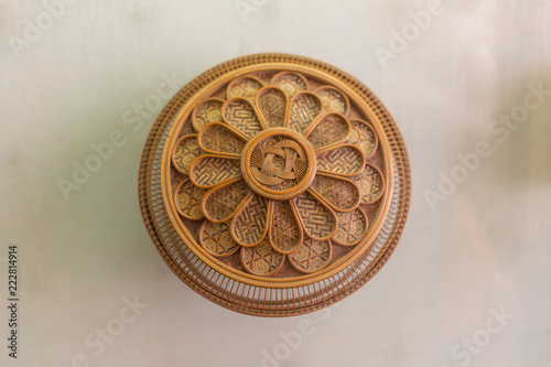 Wicker placemat surface top view texture I