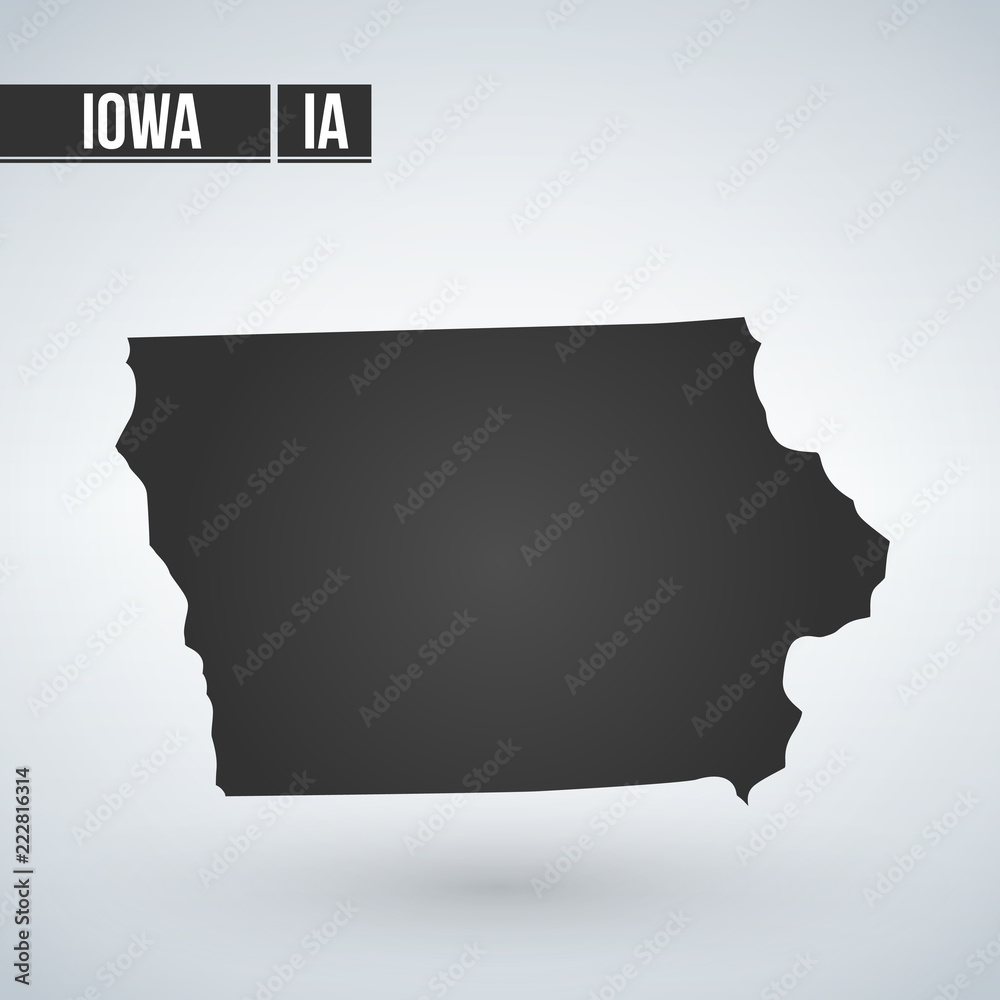 Map of Iowa Vector Illustration isolated on white background. Map of Iowa Vector Illustration isolated on white background.