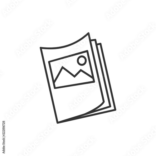 Flyer leaflet icon in flat style. Brochure sheet vector illustration on white isolated background. Booklet flyer business concept.