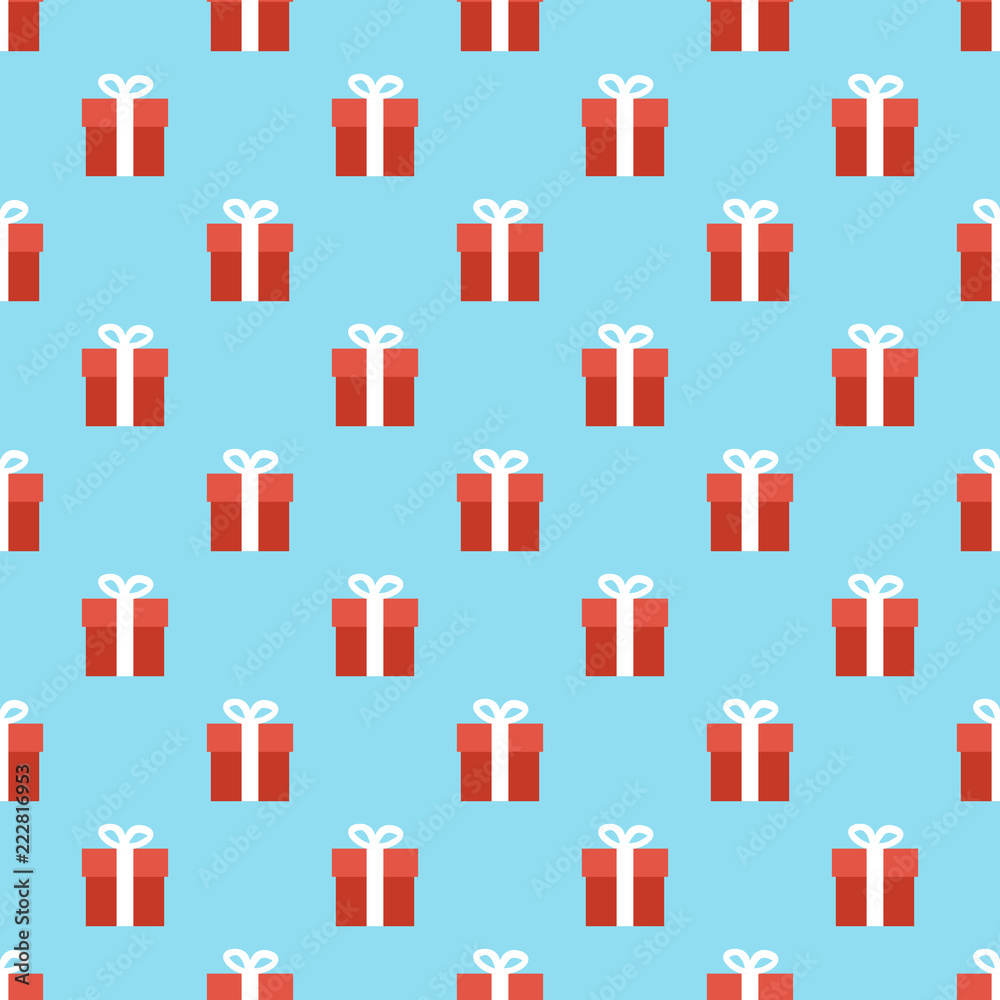 Vector seamless pattern of Christmas gift box. Vector seamless pattern of Christmas gift box.