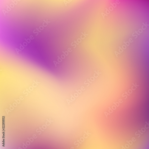 Blurred multicolored vector background. Smooth tones of orange, purple gradient. Abstract stains. Art bright template for modern creative design. EPS10 illustration