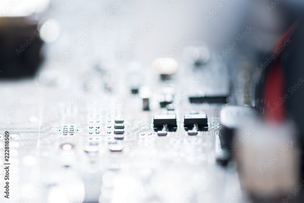 Abstract,Close up of Mainboard Electronic computer ,Technology background.