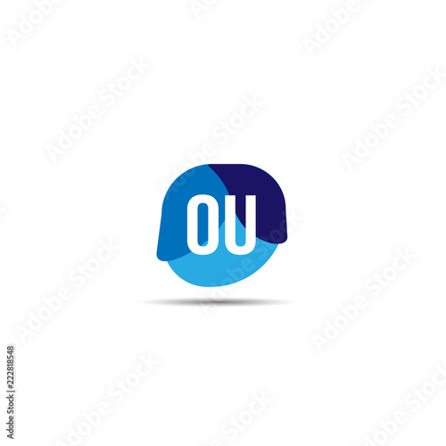 Initial Letter OU Logo Template Design
