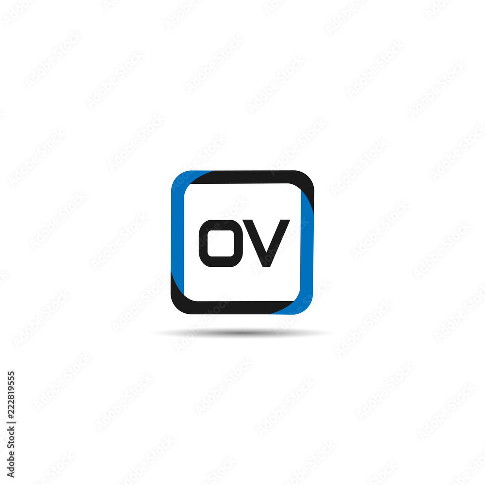 Initial Letter OV Logo Template Design