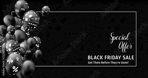 Black friday sale design banner. Black friday special offer.