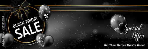 Black friday sale design banner. Black friday special offer.