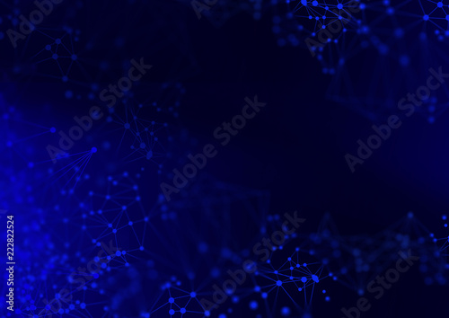 wave hologram net futuristic abstract digital technology internet network background 3d illustration