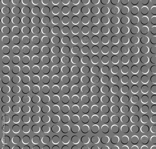 optical illusions image moving. pattern with circles of white and black color