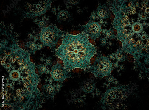Beautiful abstract fractal kaleidoscope