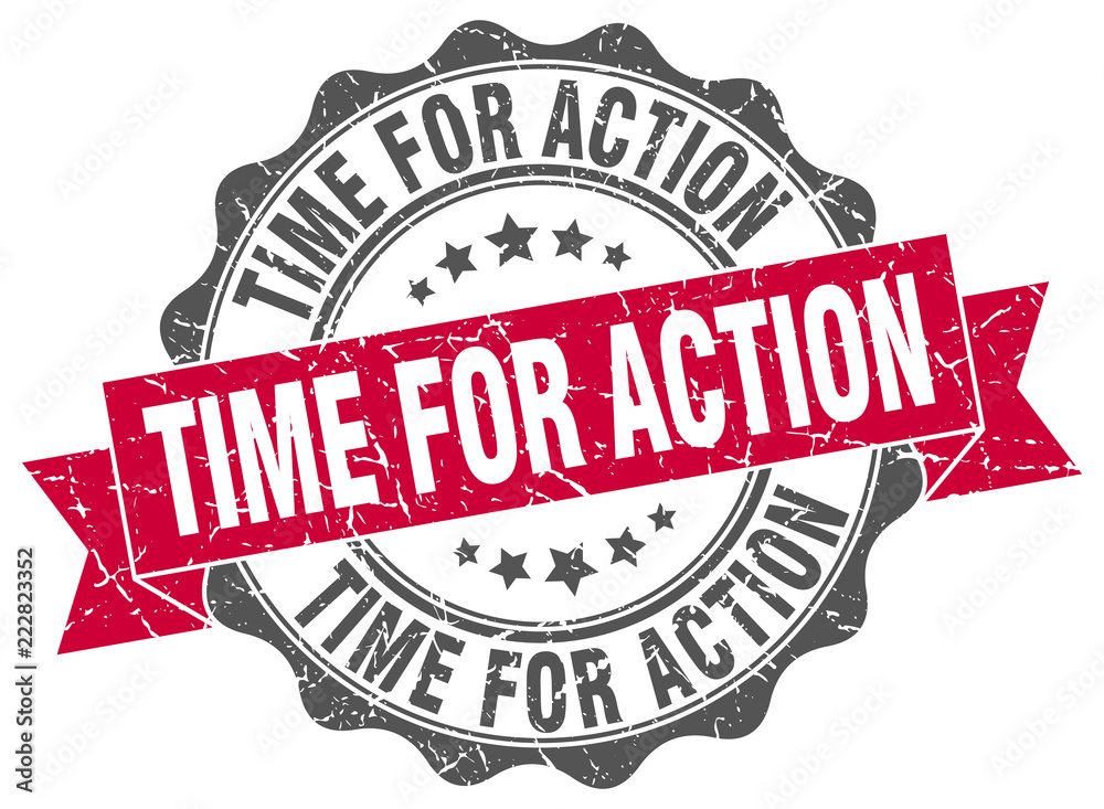Obraz premium time for action stamp. sign. seal