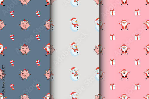 Set of Christmas pattern. Pattern can be used for Wallpaper, surface texture, background, clothing.