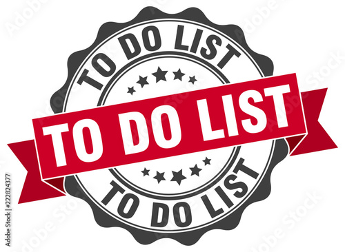 to do list stamp. sign. seal