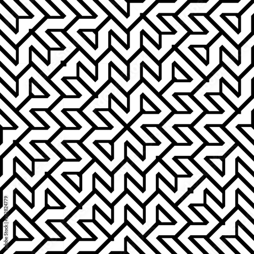 Design seamless monochrome geometric pattern