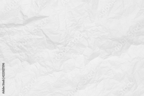 Close up texture of white crumpled paper photo