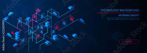 Network Concept. Isometric theme for your business.