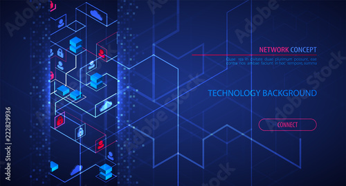 Network Concept. Isometric theme for your business.
