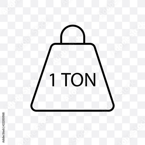 tonne icon isolated on transparent background. Simple and editable tonne icons. Modern icon vector illustration.