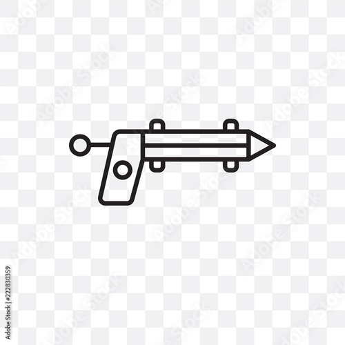 caulk gun icon isolated on transparent background. Simple and editable caulk gun icons. Modern icon vector illustration.