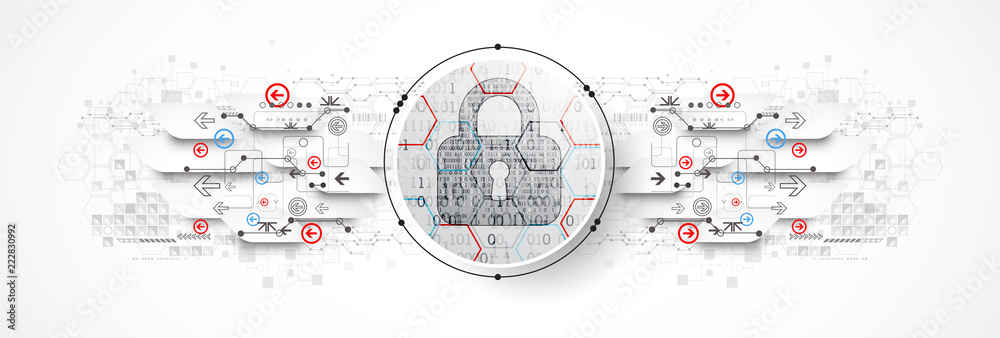 Naklejka premium Protection mechanism, system privacy (GDPR).