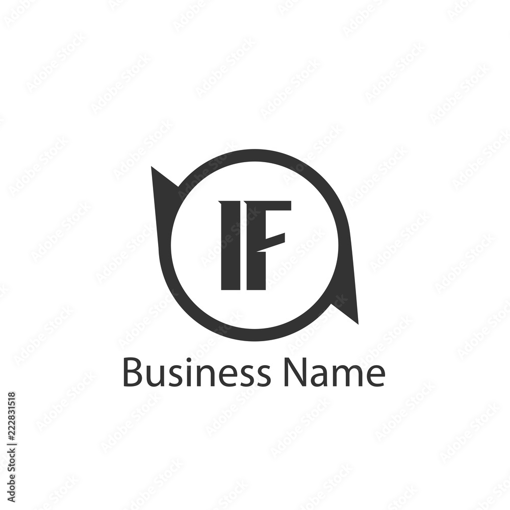 Initial Letter IF Logo Template Design Initial Letter IF Logo Template Design