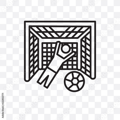 goalkeeper icon isolated on transparent background. Simple and editable goalkeeper icons. Modern icon vector illustration.