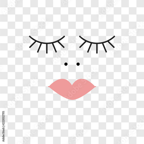 Eyelash vector icon isolated on transparent background, Eyelash logo design