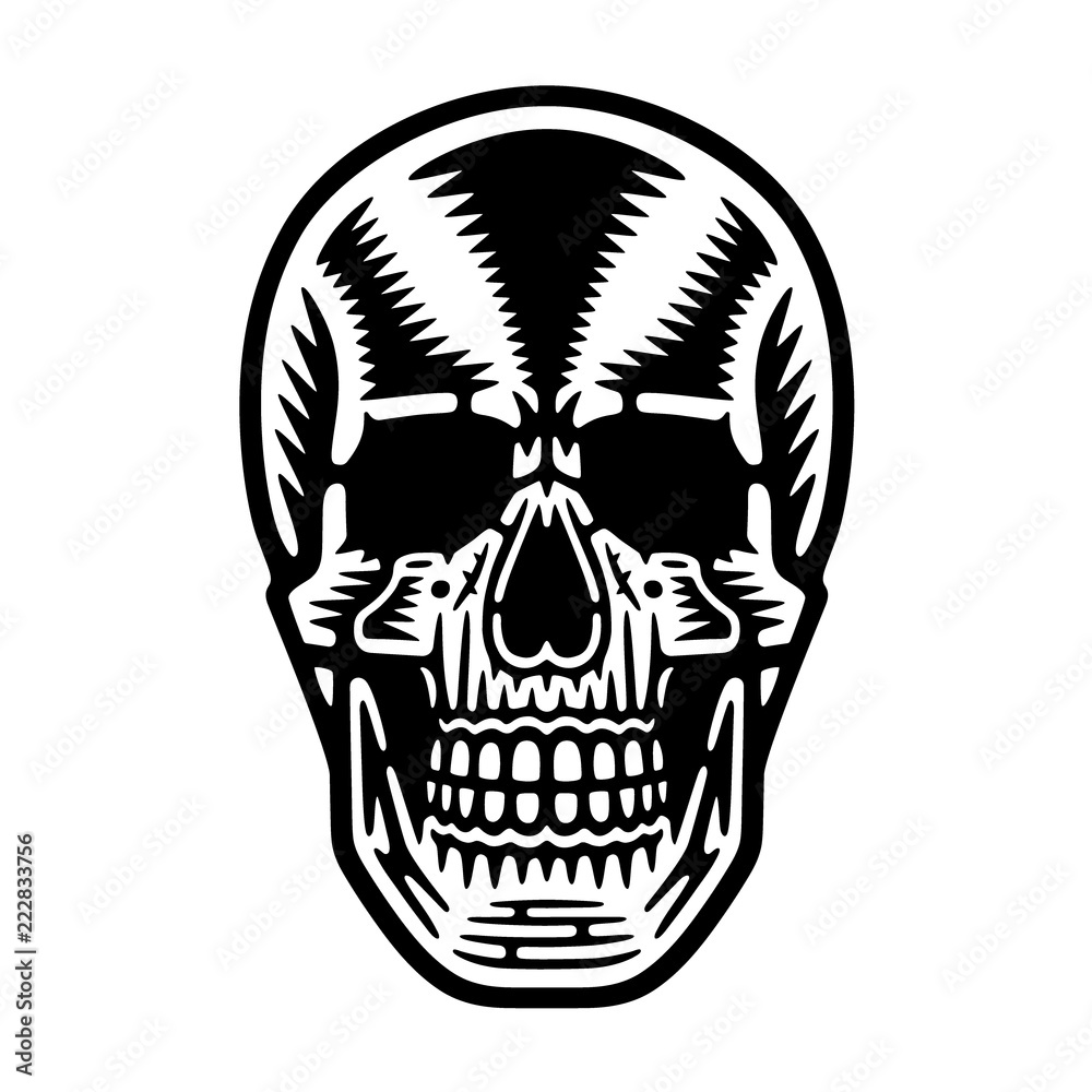 Fototapeta premium Retro cool skull.