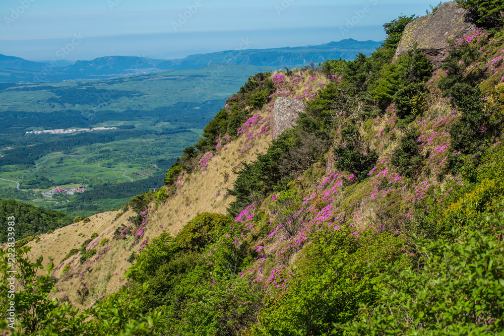 Oita Mountain Landscape with Blue Sky