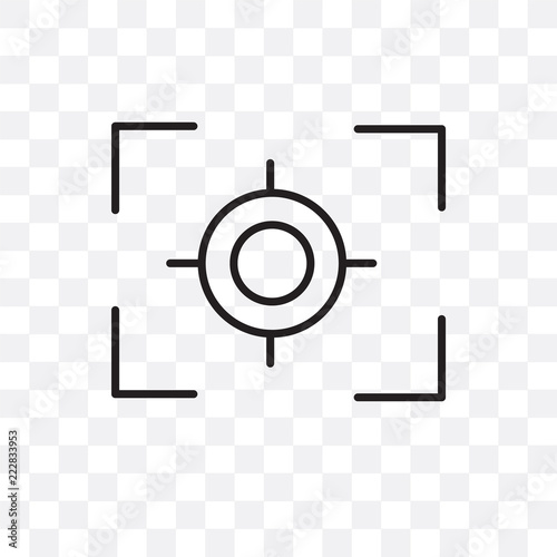 focus icon isolated on transparent background. Simple and editable focus icons. Modern icon vector illustration.