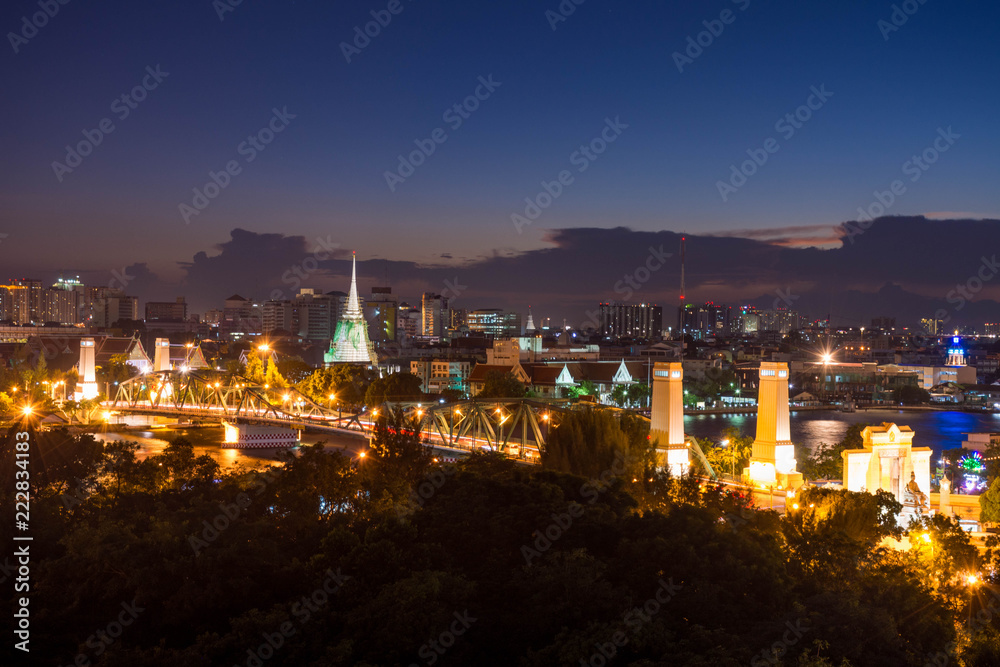  Bangkoknight view of the city