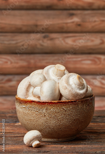 Fresh mushrooms bowl
