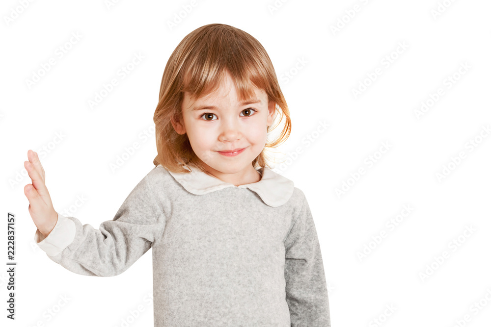 Portrait of smiling little baby girl isolated on a white background. Portrait of smiling little baby girl isolated on a white background.