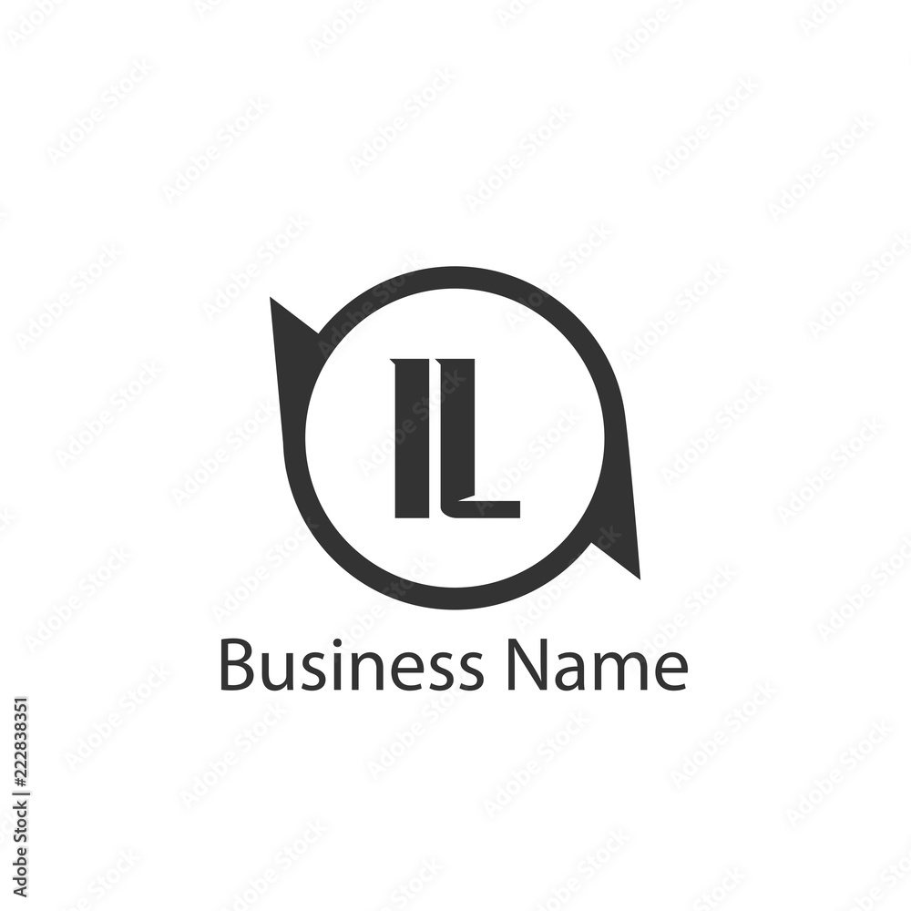 Initial Letter IL Logo Template Design Initial Letter IL Logo Template Design