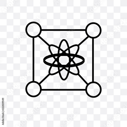 molecules icon isolated on transparent background. Simple and editable molecules icons. Modern icon vector illustration.